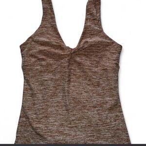 Sincerely Jules Heathered Brown Tank Top